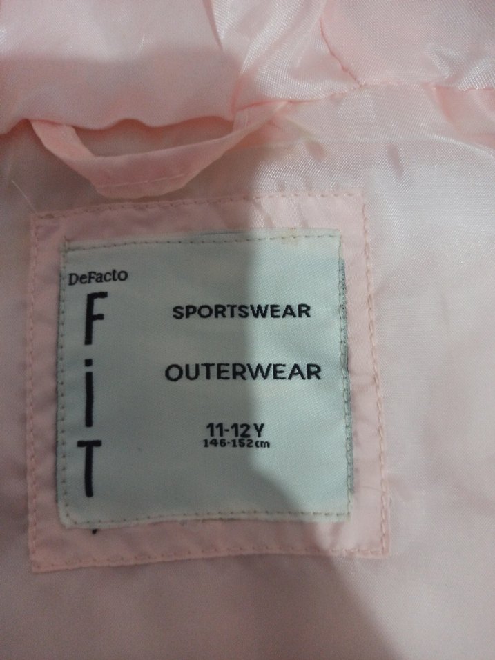 Kız Çocuk Pembe Kapüşonlu Düğmeli Ceket - Görsel 4