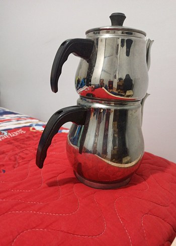 Klasik Çelik Çaydanlık Seti - Görsel 4