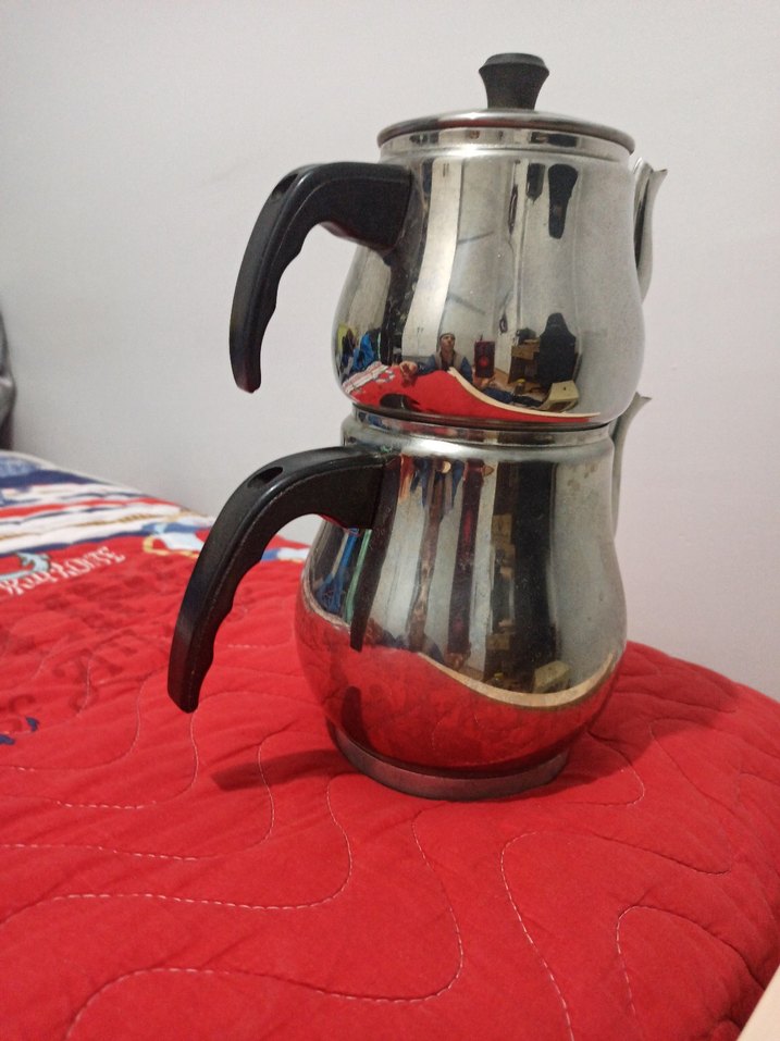 Klasik Çelik Çaydanlık Seti - Görsel 4