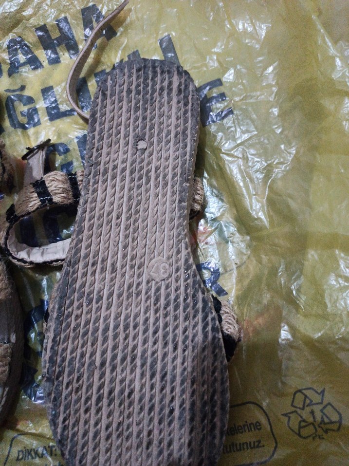 Kahverengi Yılan Desenli Dolgu Topuklu Kadın Sandalet - Görsel 2