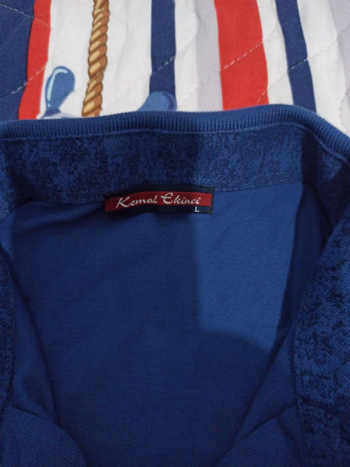 Erkek Lacivert Batik Desenli Polo Tişört - Görsel 2