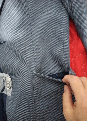 Gri Erkek Regular Fit Takım Elbise Ceket - Görsel 4