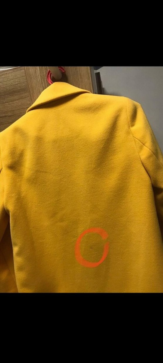 Sarı Düğmeli Kadın Kaban - Görsel 2