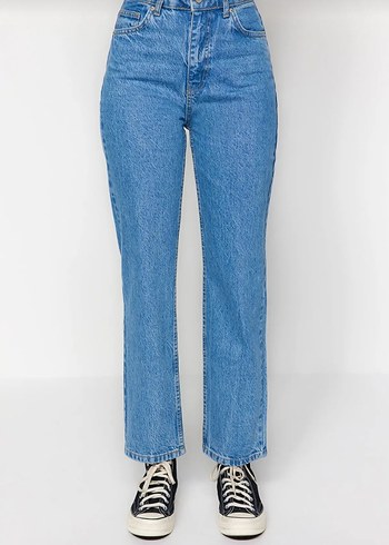 Trendyol & Milla Yuksek Bel Acik Mavi Denim Jean