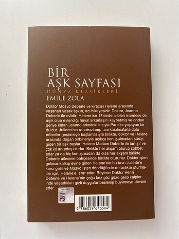  Beden BİR AŞK SAYFASI DÜNYA KLASİKLERİ - EMİLE ZOLA - OLYMPIA YAYINLAR