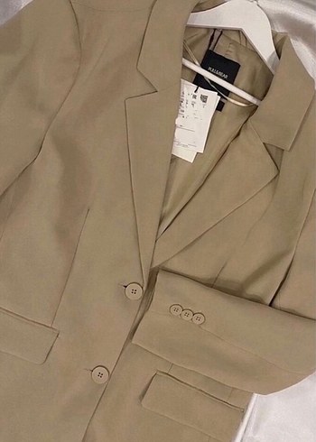xs Beden Bej Kadın Blazer Ceket