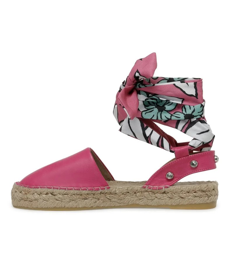 Pembe Fırfırlı Kadın Dolgu Topuk Espadril - Görsel 2