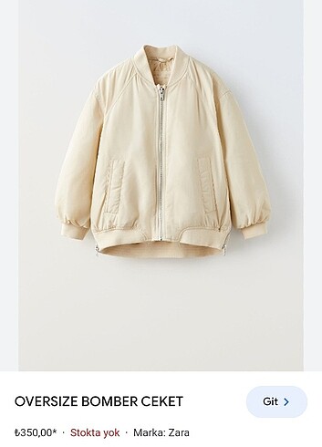 Zara Kids Bomber Ceket 