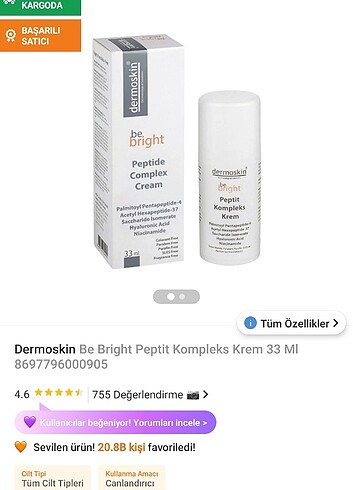 Dermoskin PEPTİT krem