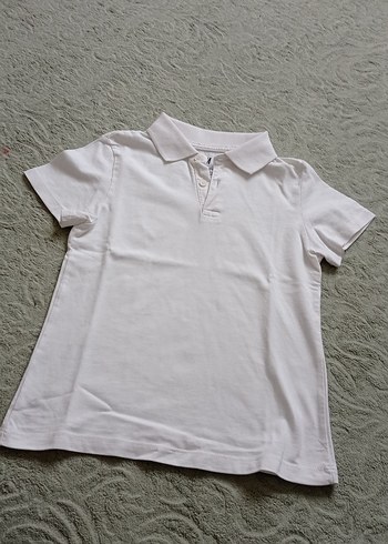 h&m marka Beyaz Pamuklu Erkek Polo Tişört