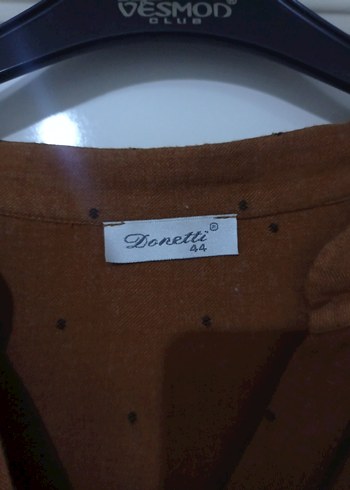 Mango Kadın Kahverengi Süet V Yaka Gömlek