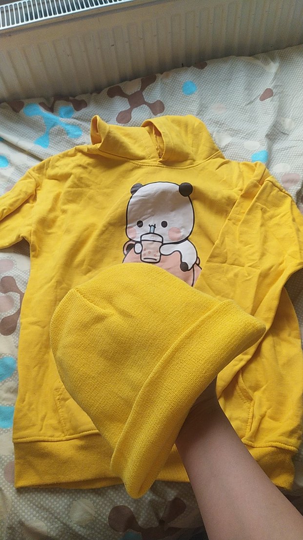 Sarı Kabartmalı Baskılı Kedi Kıyafeti - Görsel 2