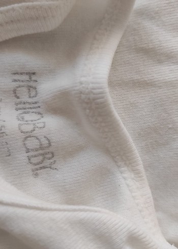 HelloBaby Bebek Erkek Beyaz Kısa Kollu V Yaka Body