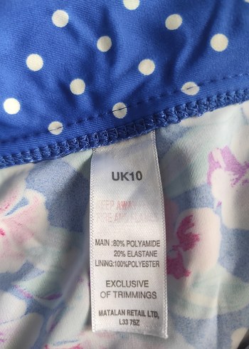 Trendyol & Milla Çiçek Desenli Mavi Bohem Bikini
