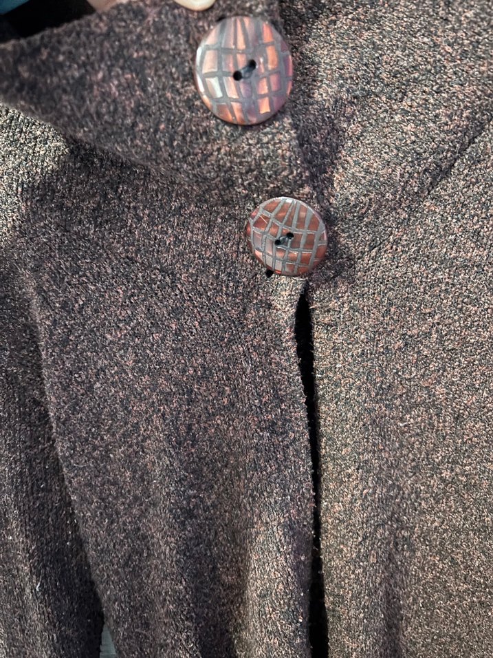 Uzun Kahverengi Boğazlı Örgü Kadın Kazak - Görsel 2