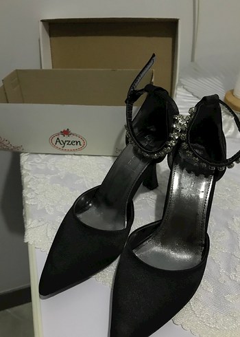 38 Beden siyah Renk Siyah Topuklu Kadın Ayakkabı