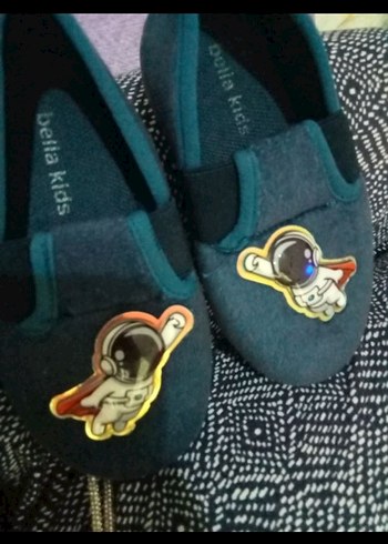 Erkek Çocuk Lacivert Baskılı Sıcak Terlik - Görsel 3