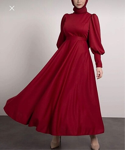 xl Beden bordo elbise
