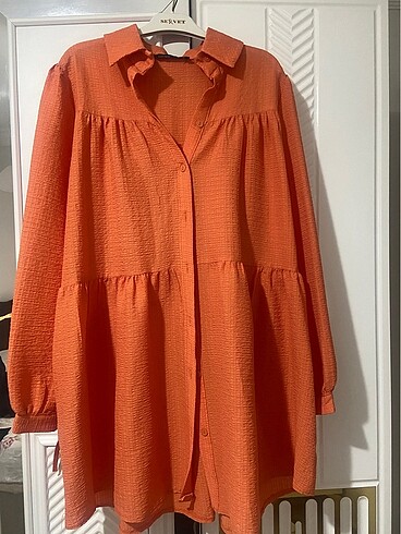 Boydan düğmeli gömlek tunik
 - Görsel 2