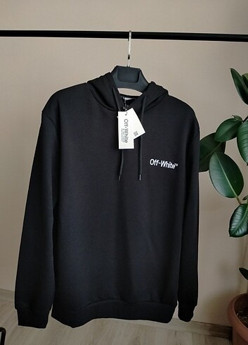 OFF-WHITE İKİ İPLİK KAPÜŞONLU SWEATSHIRT