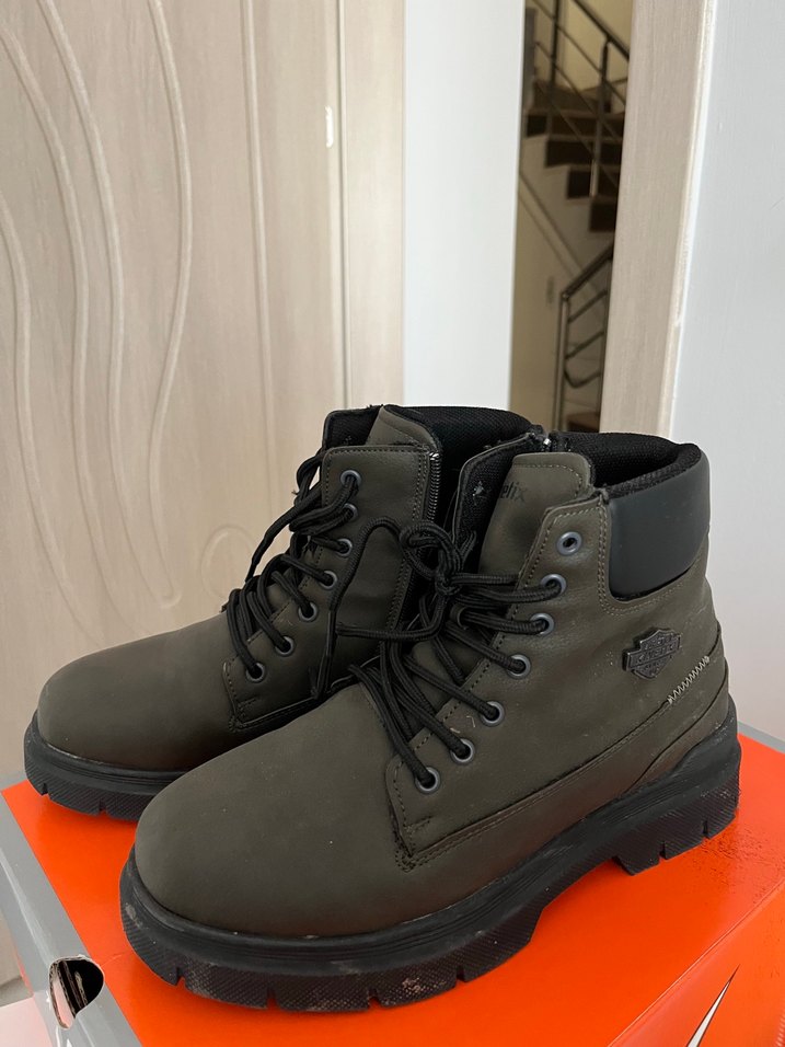 Desenli haki Erkek çocuk Street Style Bot - Görsel 3