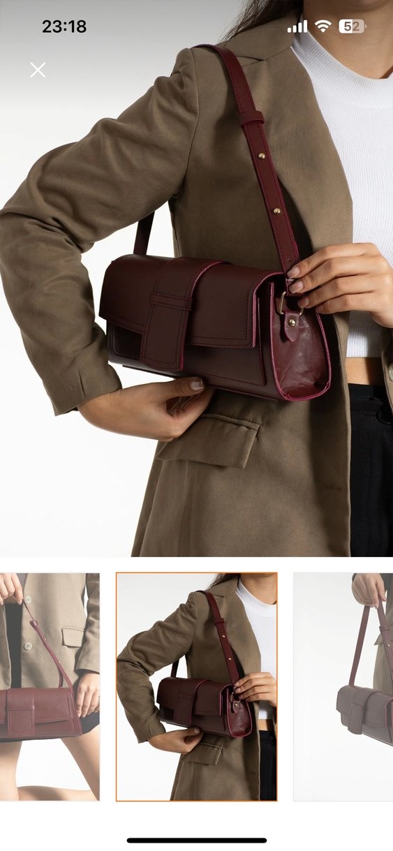 Bordo kol / omuz çantası - Görsel 2
