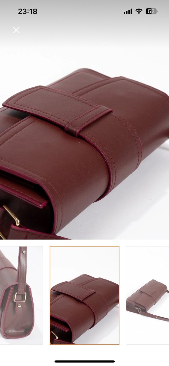 Bordo kol / omuz çantası - Görsel 4
