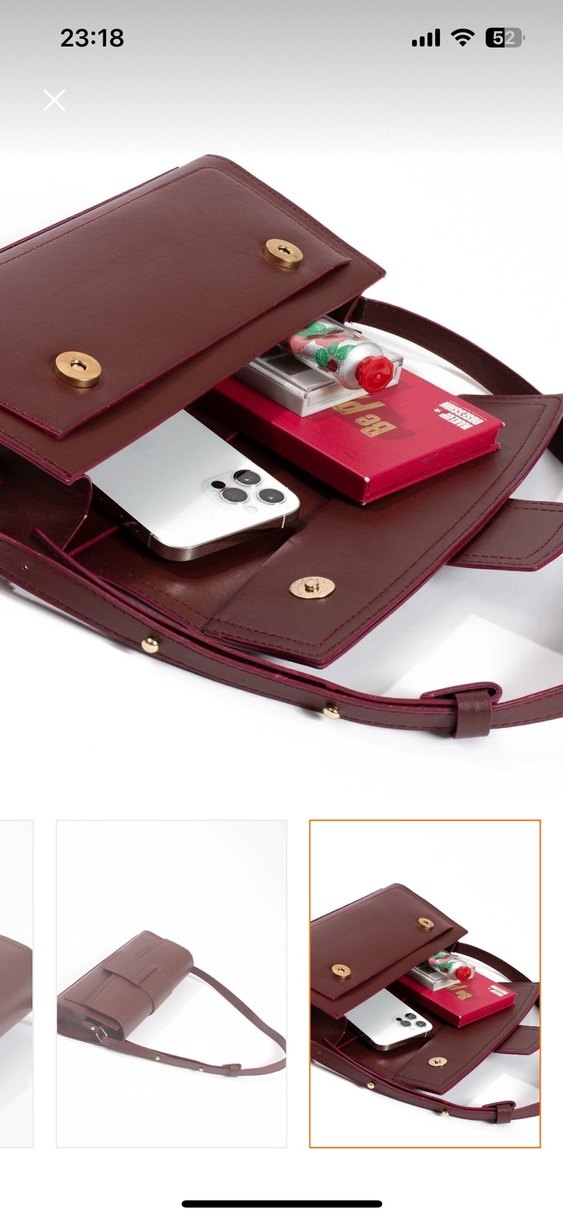 Bordo kol / omuz çantası - Görsel 3