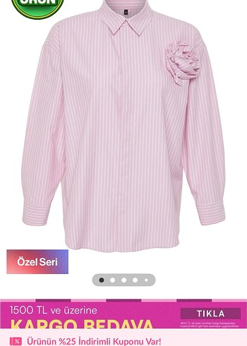 Pembe Pamuklu gömlek - Görsel 2