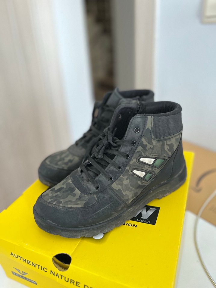 Siyah Kamuflaj Desenli Erkek  çocuk Bot - Görsel 3