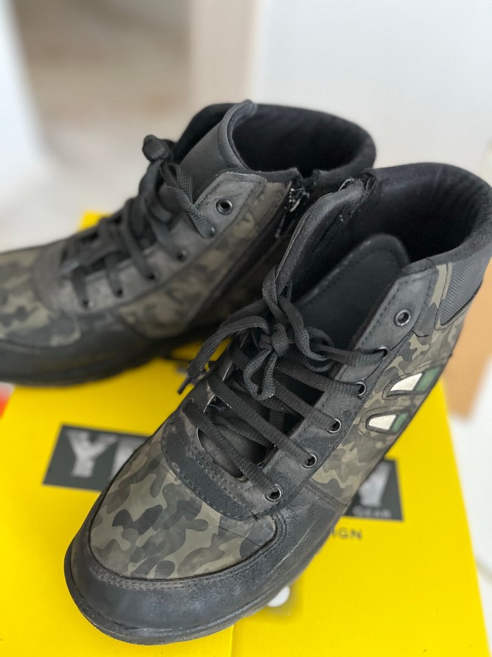 Siyah Kamuflaj Desenli Erkek  çocuk Bot - Görsel 4