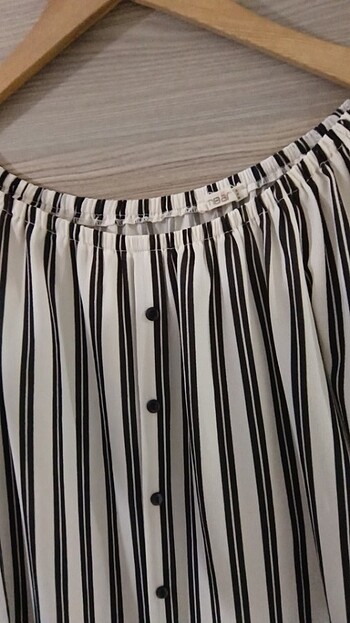 Ambar siyah çizgili bluz - Görsel 2