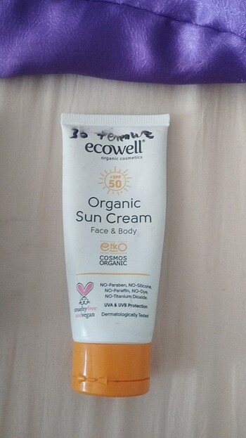 Ecowell güneş kremi 