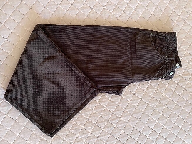 42 Beden pull and bear kadife kahverengi wide leg pantolon