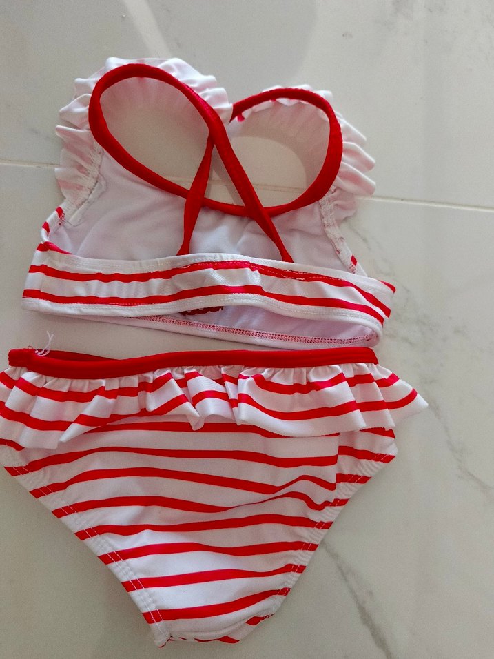 Minnie Mouse Çizgili Bikini - Görsel 2