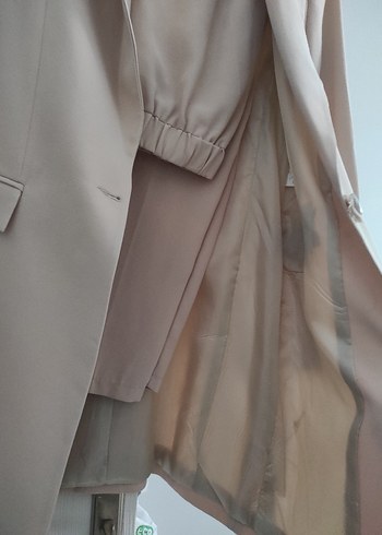 Bej Düğmeli Kadın Blazer Ceket - Görsel 2