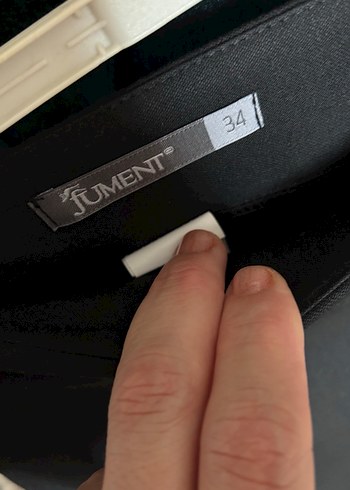 Düğmeli Siyah Midi Kadın Etek - Görsel 3