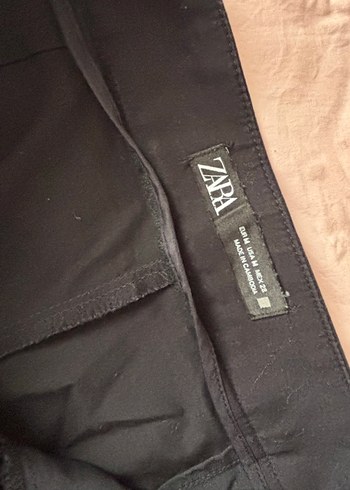 Siyah Kemerli Midi Kumaş Kadın Pantolon - Görsel 4