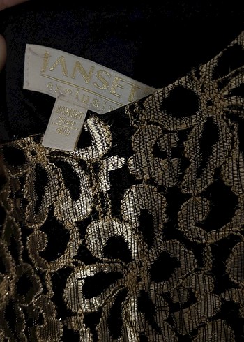 Dantel Detaylı Siyah Uzun Abiye Elbise - Görsel 4