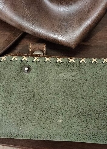 Hakiki süet deri cüzdan  - Görsel 5