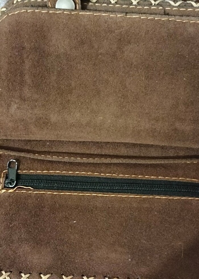 Hakiki süet deri cüzdan  - Görsel 2