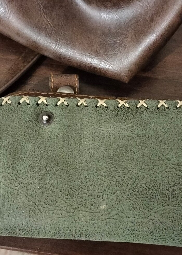 Hakiki süet deri cüzdan  - Görsel 5