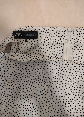 xl Beden beyaz Renk Puantiyeli Midi Etek