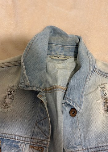 Düğmeli Kadın Kot Ceket - Görsel 2