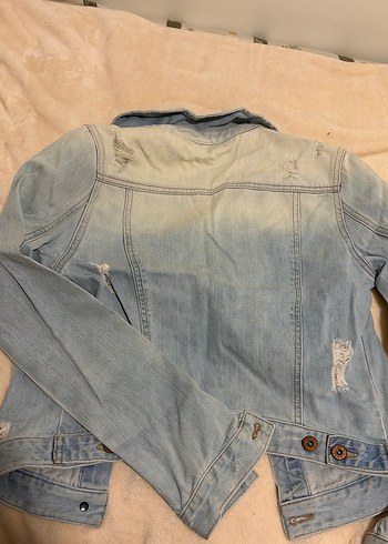 Düğmeli Kadın Kot Ceket - Görsel 6