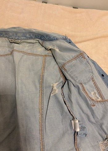 Düğmeli Kadın Kot Ceket - Görsel 5