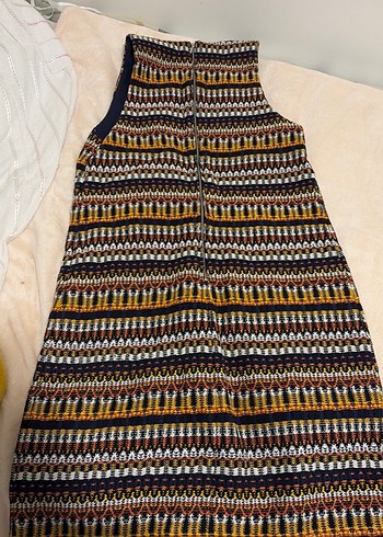 Bohem Desenli Uzun Triko Elbise - Görsel 4