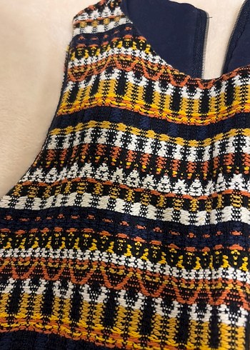 Bohem Desenli Uzun Triko Elbise - Görsel 3