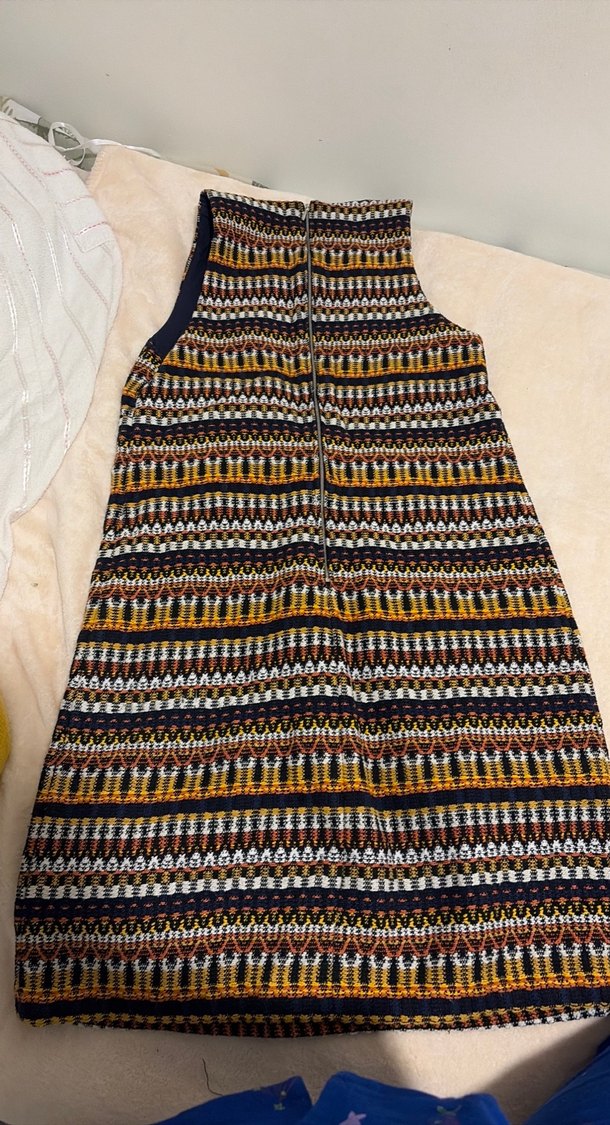 Bohem Desenli Uzun Triko Elbise - Görsel 4