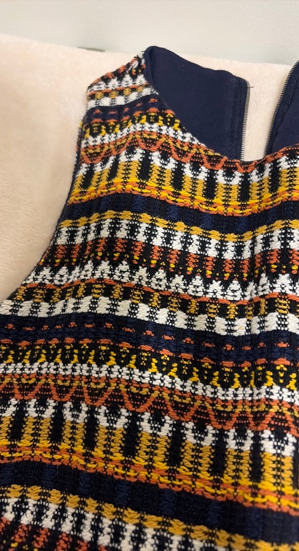 Bohem Desenli Uzun Triko Elbise - Görsel 3